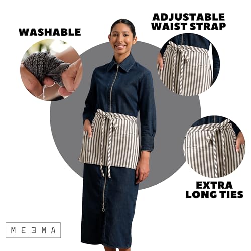 Chef Waist Aprons for Women with Pockets