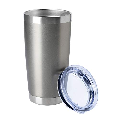 20oz Tumblers Bulk Stainless Steel Cup with Lid Double Wall Vacuum Insulated Coffee Mug for Cold & Hot Drinks 1 Pack
