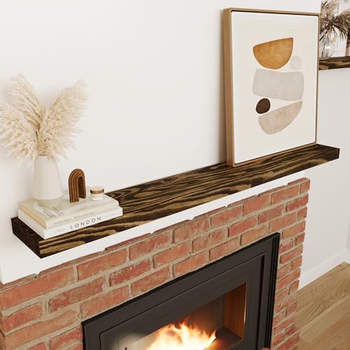 60'' Pine Wood Floating Shelf for Wall