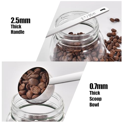 Metal 4.3in Long Handle Coffee Scoop for Ground Coffee