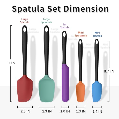 Silicone Spatula Set of 5 (5 Count)