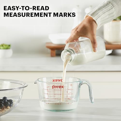 Essentials (3-Pack) Glass Measuring Cups Set (1, 2 & 4 Cup) (3 Count)