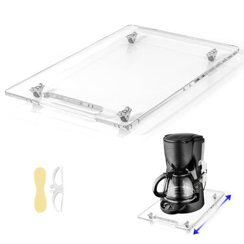 Acrylic Appliance Slider with Rubber Wheels