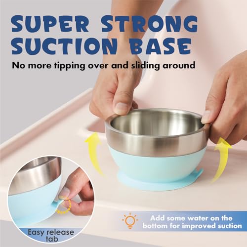 Suction Baby Bowl Set with Spoon & Fork