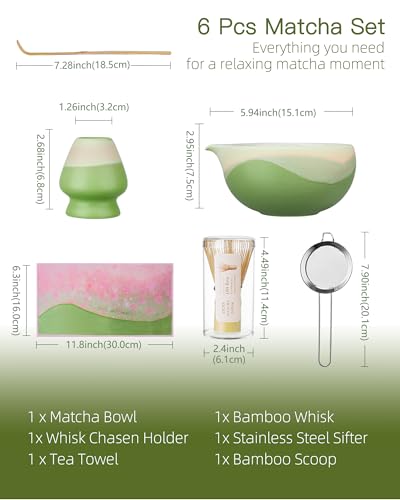 Premium Matcha Whisk Set (6 Count)
