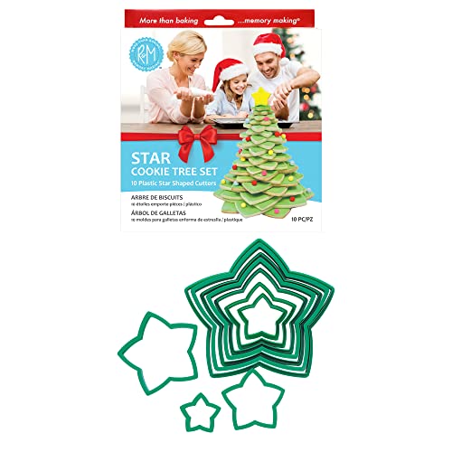 International Star Tree Cookie Cutters to Make 3D Tree (10 Count)