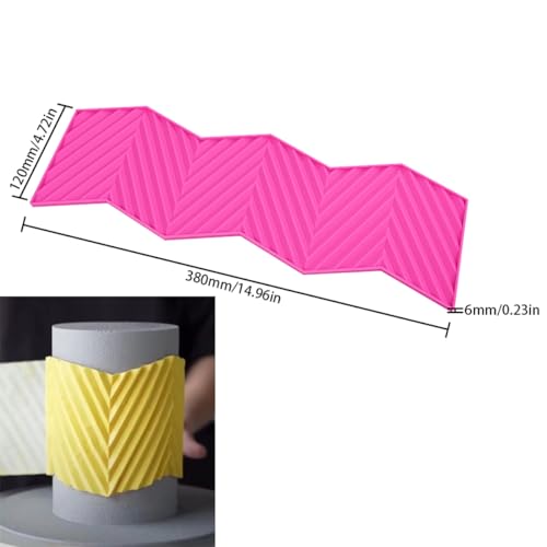 3D Diagonal Stripes Design Lace Mat Silicone Mold Silicone Lace Mold Sugar Craft Cake Brim Decoration Tool