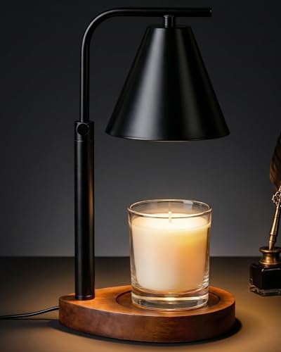 Black Candle Warmer Lamp with Timer