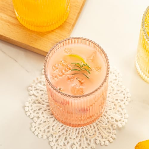 Vintage Ribbed Glassware Set (6 Count)