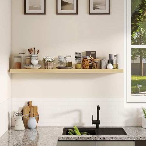Rustic Real Wood Floating Shelves