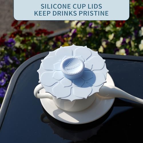 Silicone Cup Covers 4.1 Inch Reusable Silicone Mug and Cup Lids Suction Seal Lid Caps to Keep Drink Warm or Cold for Steeping Coffee Tea And Drink Cover
