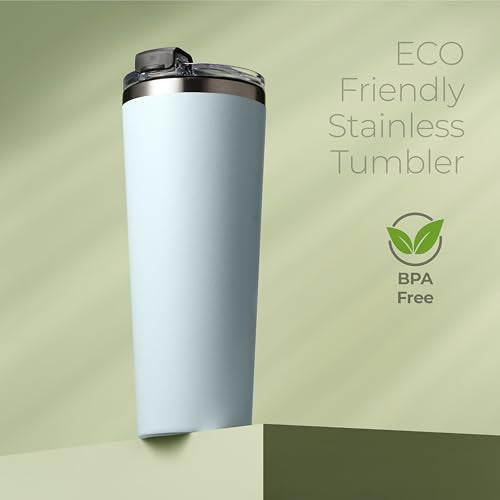 22 oz Insulated Coffee Tumbler with Leakproof Lid