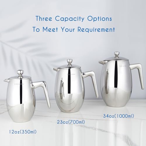 Nando French Press 23 oz Double Wall Insulated Thermal Coffee Maker