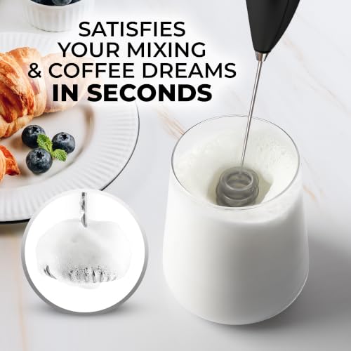 Powerful Milk Frother Wand With Duracell Batteries