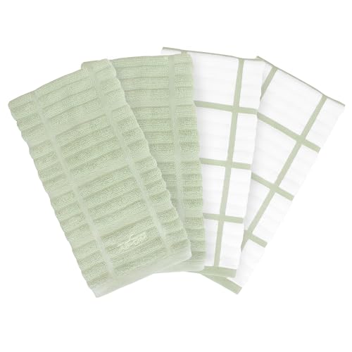 Solid & Coordinate Kitchen Towels (4 Count)