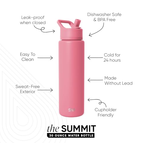 Insulated Water Bottle with Straw