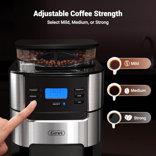 10-Cup Grind-And-Brew Drip Coffee Maker with Built-In Burr Grinder