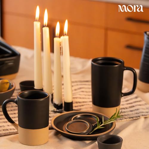 Mora Ceramics Large Tea Mug with Loose Leaf Infuser and Ceramic Lid