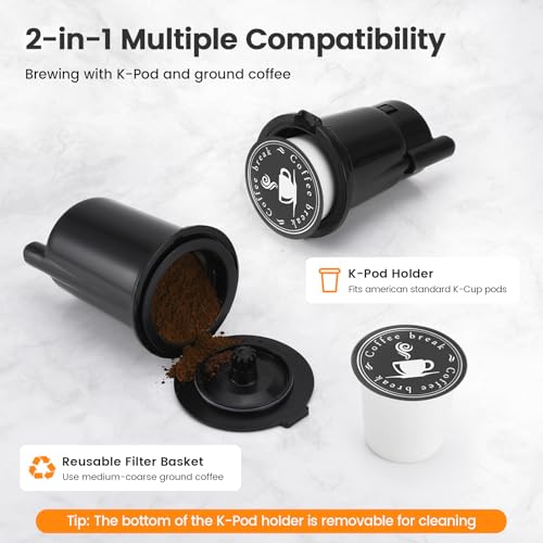 Iced Single Cup Coffee Machine for K Pod and Ground