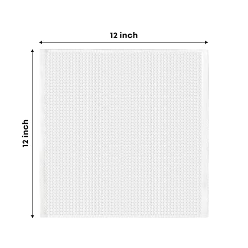 100% Cotton White Waffle Weave Kitchen Dish Cloths (6 Count)