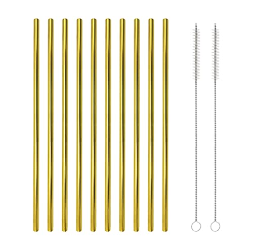 10 Pcs Stainless Steel Straws