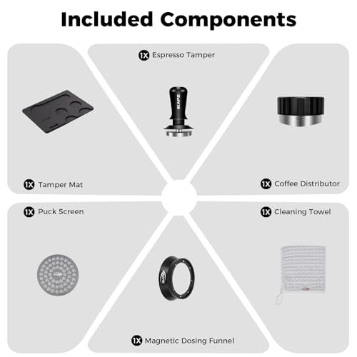 53MM Coffee Tamper Set Black 6 IN 1 (16 Ounce)
