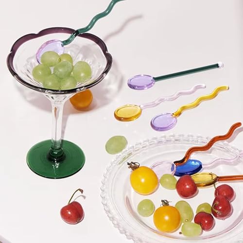 5 Pieces Glass Spoons (5 Count)