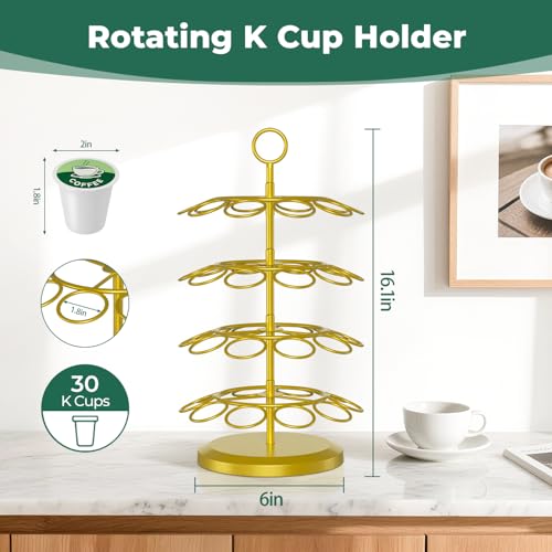 K Cup Holder Coffee Pod Organizer Carousel for Countertop