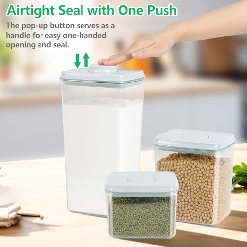 3 Pack Pasta Sugar Storage Containers with Pop (3 Count)