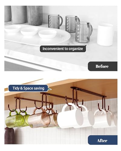Mug Hooks Under Cabinet 3 Pack (3 Count)