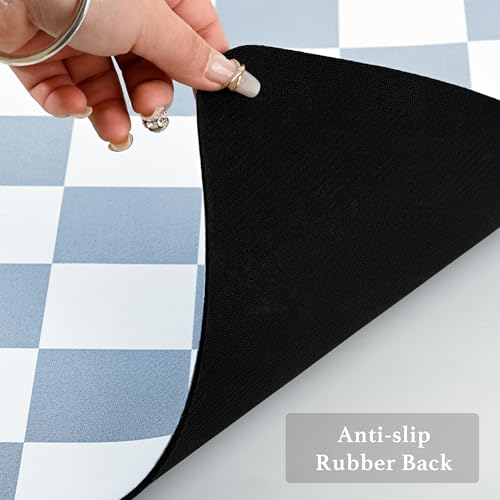 Checkered Dish Drying Mat for Kitchen Counter