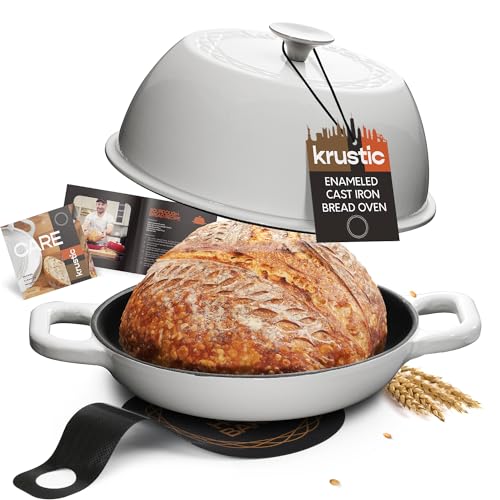 Enameled Cast Iron Dutch Oven for Sourdough Bread Baking