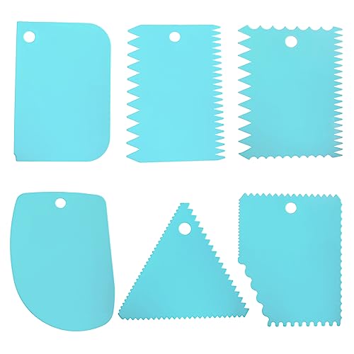 6pcs Cake Scraper Decorating Comb and Icing Smoother Reusable Bread Cream Pizza Cutter