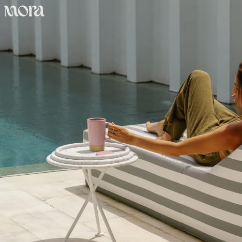 Mora Ceramics Large Tea Mug with Loose Leaf Infuser and Ceramic Lid