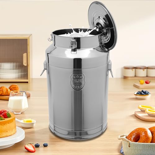 11.81in Thickened Stainless Steel Milk Can Large Liquid Container Storage