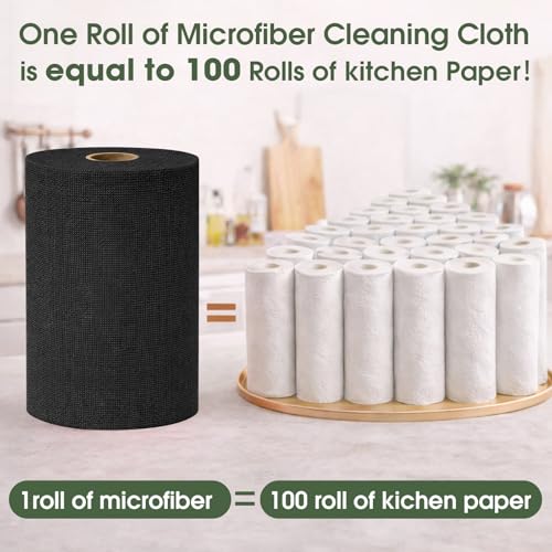 Microfiber Cleaning Cloth Roll (100 Count)