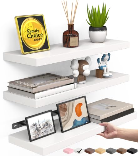 White Floating Shelves 15.7in