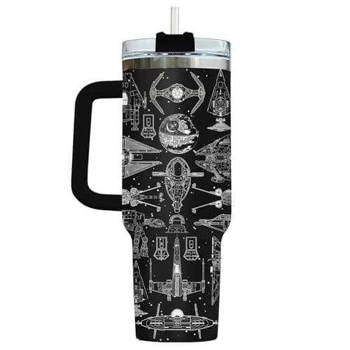 Galaxy Spaceship Sci 40 oz Tumbler with Handle