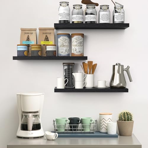 Black Floating Shelves 22.5in