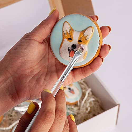 10 Pcs Food Safe Paint Brushes Fondant Tools Cake Painting (10 Count)