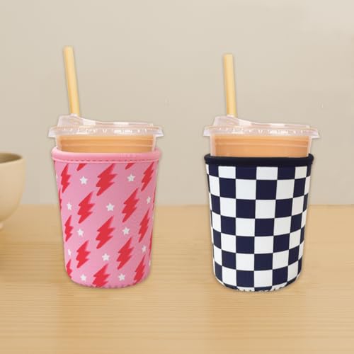 Reusable Insulated Neoprene Iced Coffee Cup Sleeve (3 Count)