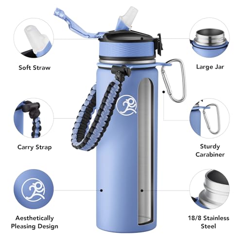 24oz Insulated Stainless Steel Travel Water Bottle