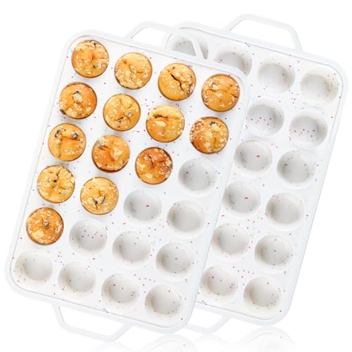 Mini Muffin Pan with Metal Reinforced Frame (2 Count)
