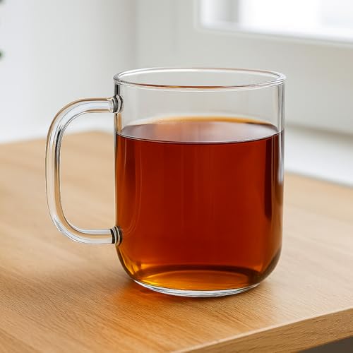 20oz Glass Coffee Mugs Set of 2 (2 Count)