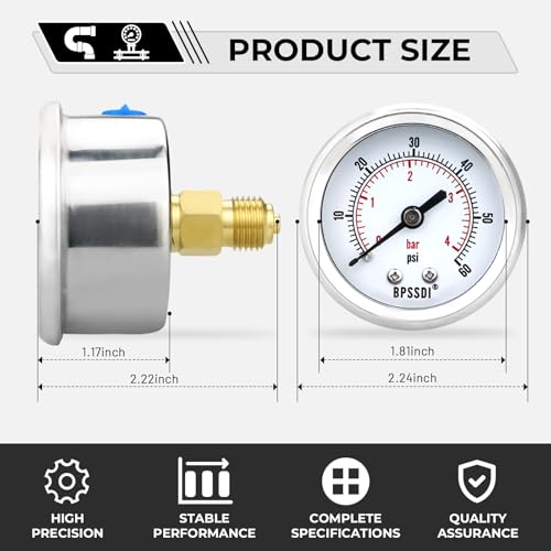 0 60 Psi Low Pressure Gauge