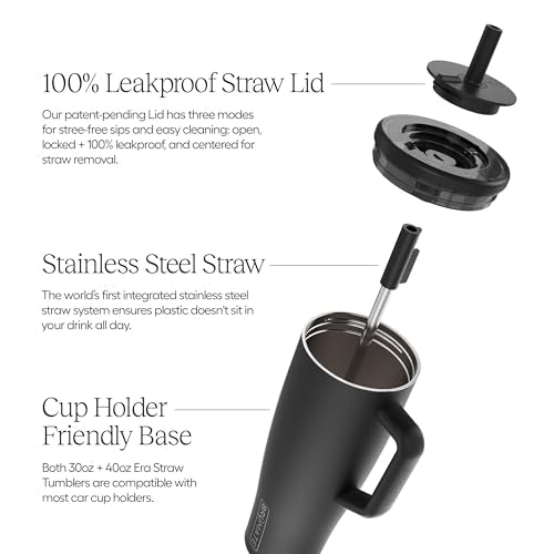 Era 40 oz Tumbler with Handle and Straw