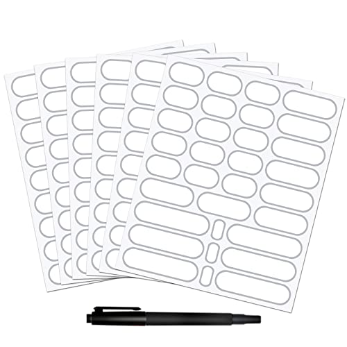 192pcs Labels for Jars Removable Waterproof Write