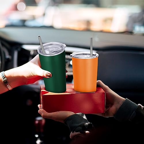20oz Tumbler Stainless Steel Tumbler with Lid And Straw Vacuum Insulated Double Wall Travel Coffee Mug (12 Count)