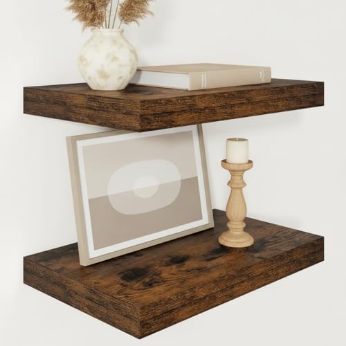 Deep Floating Shelves for Wall 16x12” Set of 2 (2 Count)