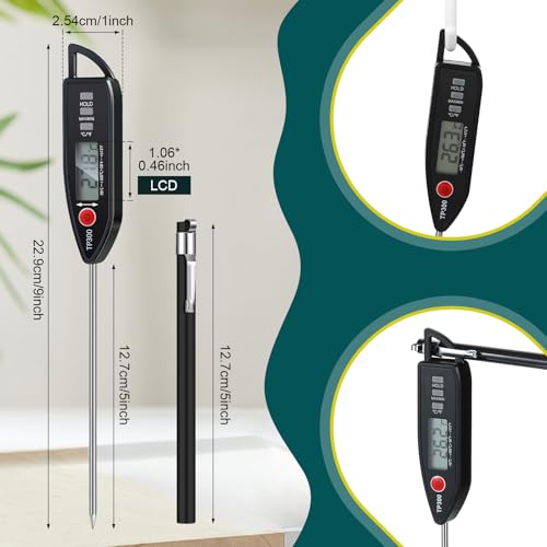 6 Set Digital Food Thermometer Long Probe Instant